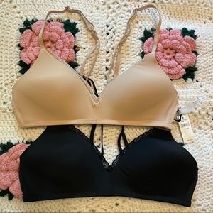 Aerie wireless bra 34b Black and Tan